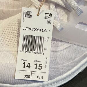 adidas Ultraboost Light Triple White Running Shoes